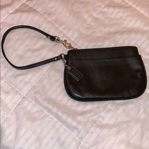 Coach black wristlet